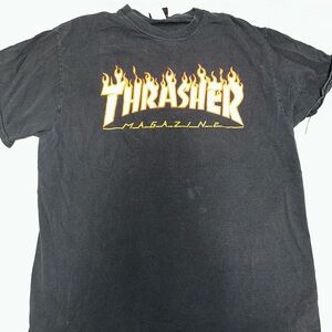 Thrasher Black Graphic T-Shirt